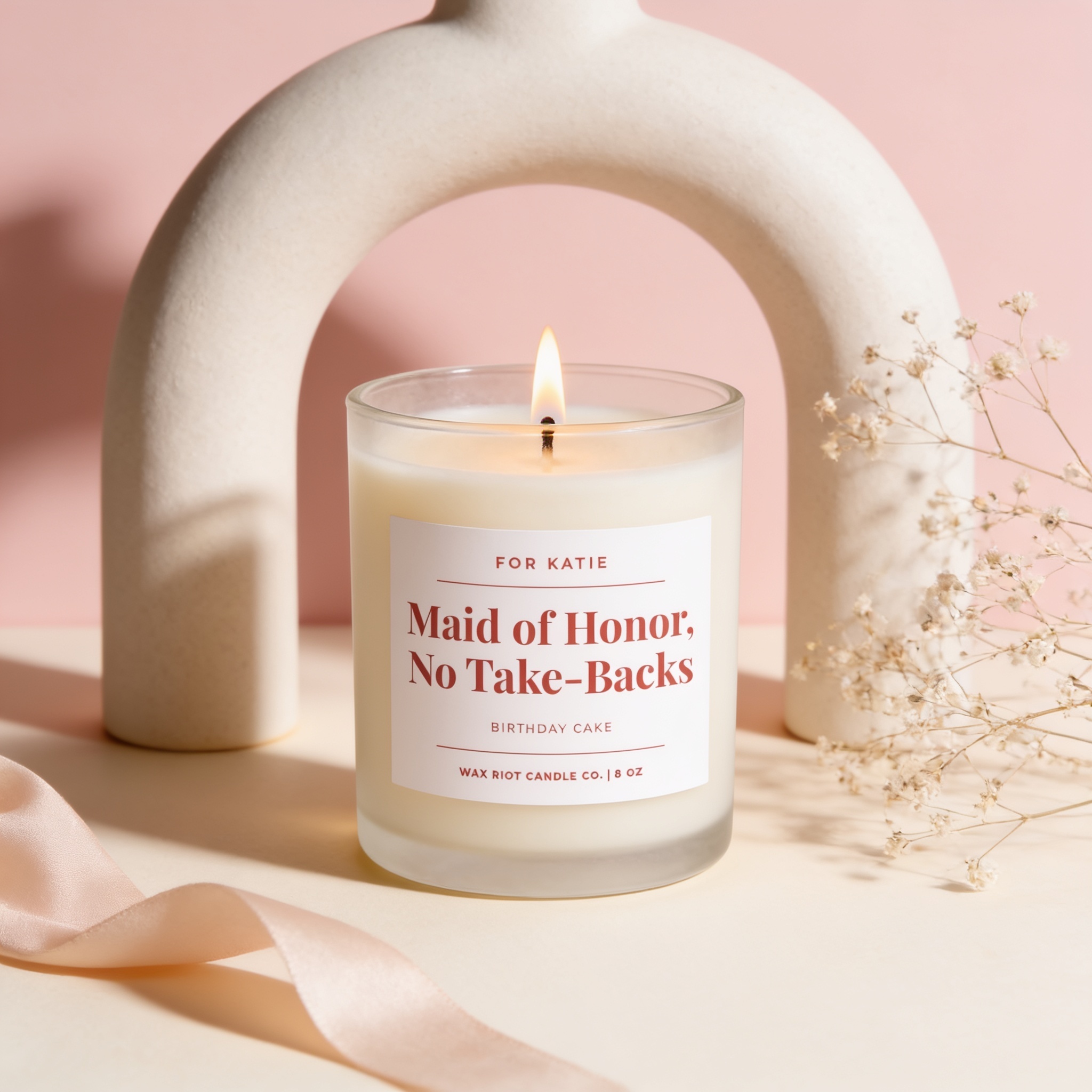 Maid of Honor Proposal Candle, Personalized Maid of Honor Gift, Will You Be My Maid of Honor, MOH Gift