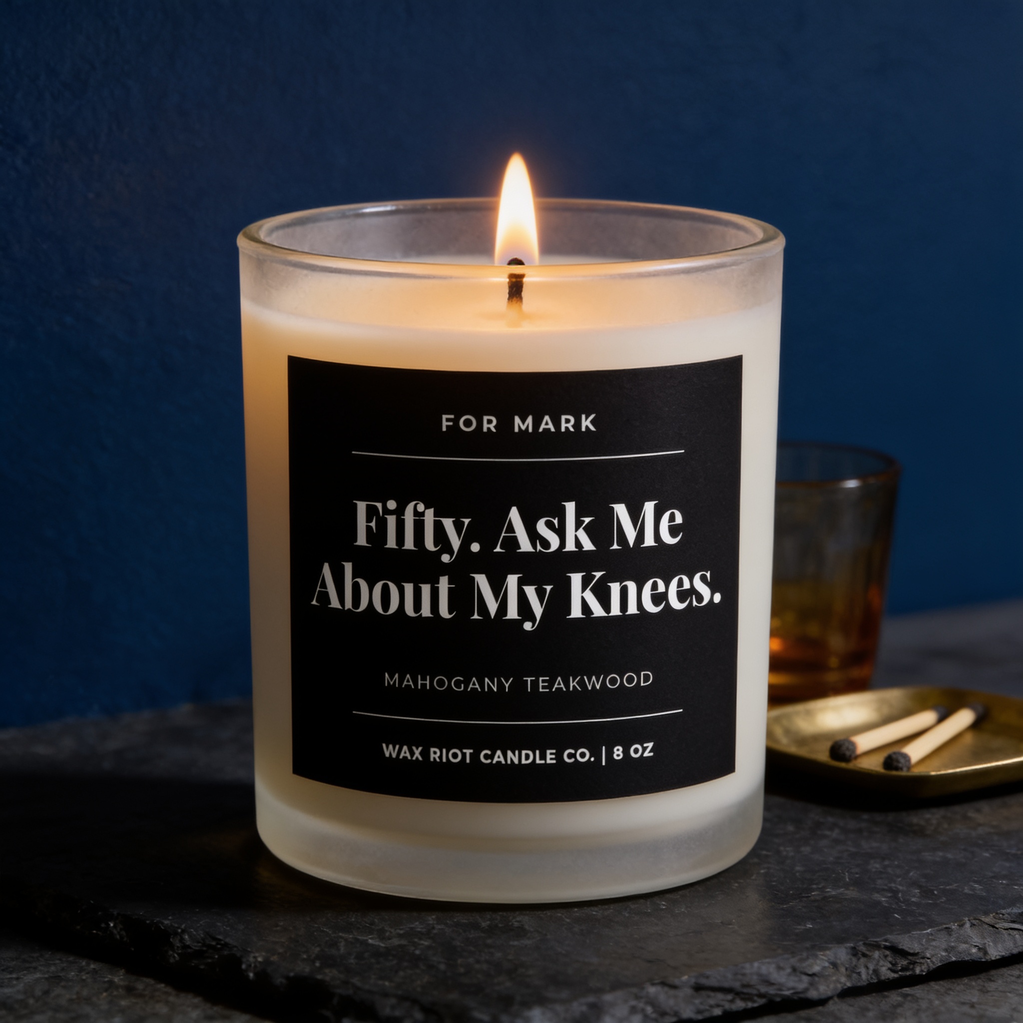 Funny 50th Birthday Gift Candle, 50th Birthday Gift for Him, Personalized Candle, Turning 50 Gift for Dad
